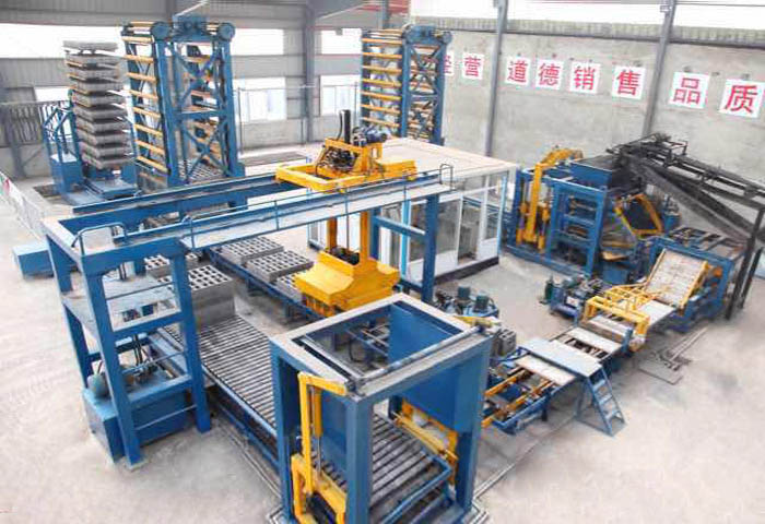 automatic concrete block production line case